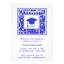 Invitación moderna y elegante de la graduación de 