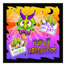 Invitación - MONSTRUO del BOOGEYMAN de HALLOWEEN
