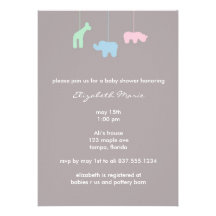 Invitación móvil de la fiesta de bienvenida al beb