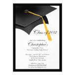 Invitación negra de la fiesta de graduación del ca