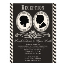 Invitación negra de moda de la recepción de Chevro