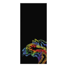 Invitación (negra) del leopardo del arco iris - 4"