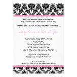 invitación negra rosa clara de la fiesta de bienve