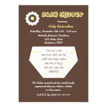 Invitación neutral de la ducha del bebé del pañal 