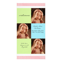 Invitación neutral de Photocard del bebé Tarjetas Fotográficas Personalizadas
