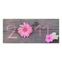 invitación nuevo año flores