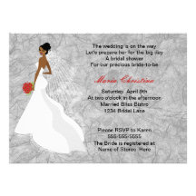 Invitación nupcial 1 de la ducha del chica del enc