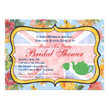 Invitación nupcial británica real de la ducha