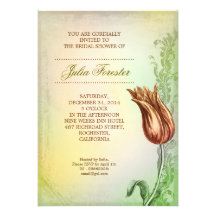 invitación nupcial de encargo de la ducha del vint