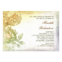 invitación nupcial de encargo de la ducha del vint