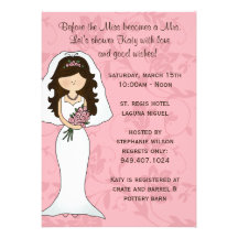 Invitación nupcial de la ducha