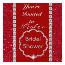 Invitación nupcial de la ducha de BLING del TIEMPO
