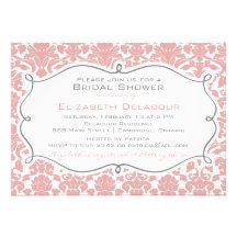 Invitación nupcial de la ducha de Brown del modelo
