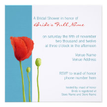 Invitación nupcial de la ducha de la aguamarina ro