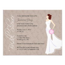 Invitación nupcial de la ducha de la elegancia mod