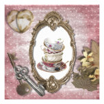 Invitación nupcial de la ducha de la fiesta del té