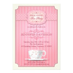 Invitación nupcial de la ducha de la fiesta del té