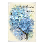 Invitación nupcial de la ducha de la flor azul del
