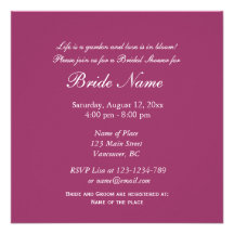 Invitación nupcial de la ducha de la flor color de