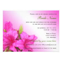 Invitación nupcial de la ducha de la flor rosada h