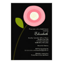 Invitación nupcial de la ducha de la floración ros