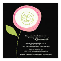 Invitación nupcial de la ducha de la floración ros