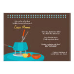 Invitación nupcial de la ducha de la "fondue"