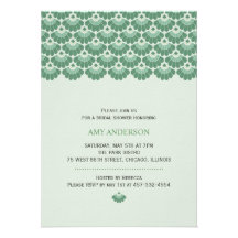 Invitación nupcial de la ducha de la hoja retra ve