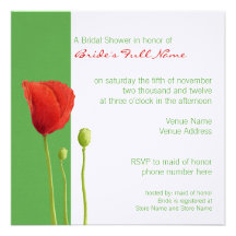Invitación nupcial de la ducha de la manzana roja 