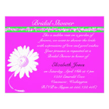 Invitación nupcial de la ducha de la margarita ros