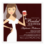 Invitación nupcial de la ducha de la novia del tem