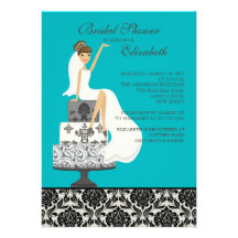 Invitación nupcial de la ducha de la novia triguen