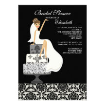 Invitación nupcial de la ducha de la novia triguen