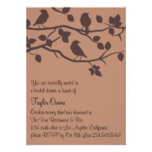 Invitación nupcial de la ducha de la rama del pája