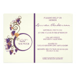 Invitación nupcial de la ducha de la vid de uva