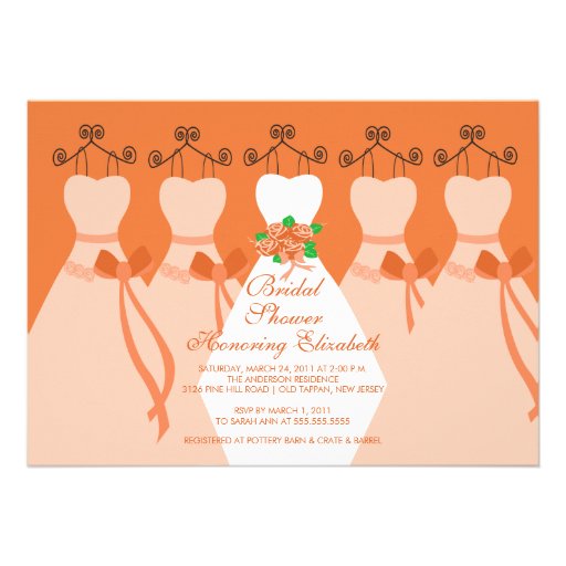 Invitación nupcial de la ducha de las damas de hon