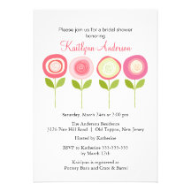 Invitación nupcial de la ducha de las floraciones
