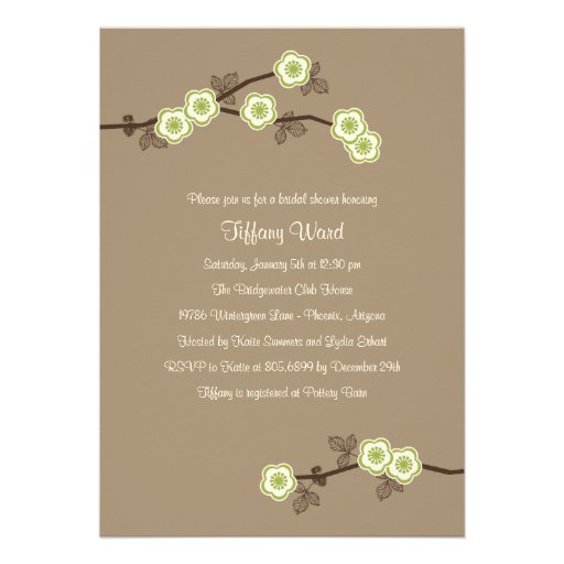 Invitación nupcial de la ducha de los flores dicho