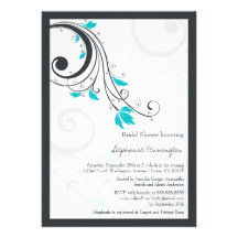 Invitación nupcial de la ducha de los remolinos fl