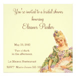 Invitación nupcial de la ducha de Marie Antonieta