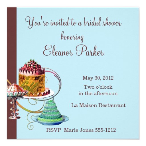 Invitación nupcial de la ducha de Marie Antonieta