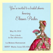 Invitación nupcial de la ducha de Marie Antonieta invitaciones