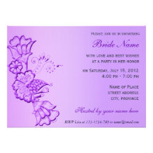 Invitación nupcial de la ducha del estampado de fl
