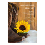 Invitación nupcial de la ducha del girasol del paí