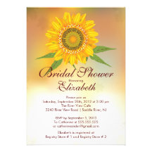 Invitación nupcial de la ducha del girasol moderno