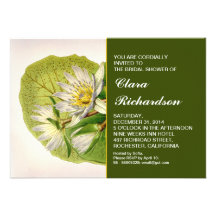 invitación nupcial de la ducha del lirio blanco de