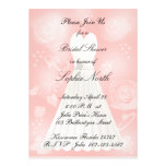 Invitación nupcial de la ducha del melocotón de lo