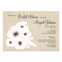 Invitación nupcial de la ducha del ramo del Peony