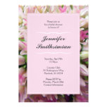 Invitación nupcial de la ducha del ramo rosado