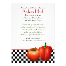 Invitación nupcial de la ducha del tema retro de l